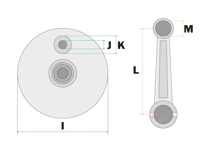 Krukas Tomos 3L - 3 versnelling Rito volrond
